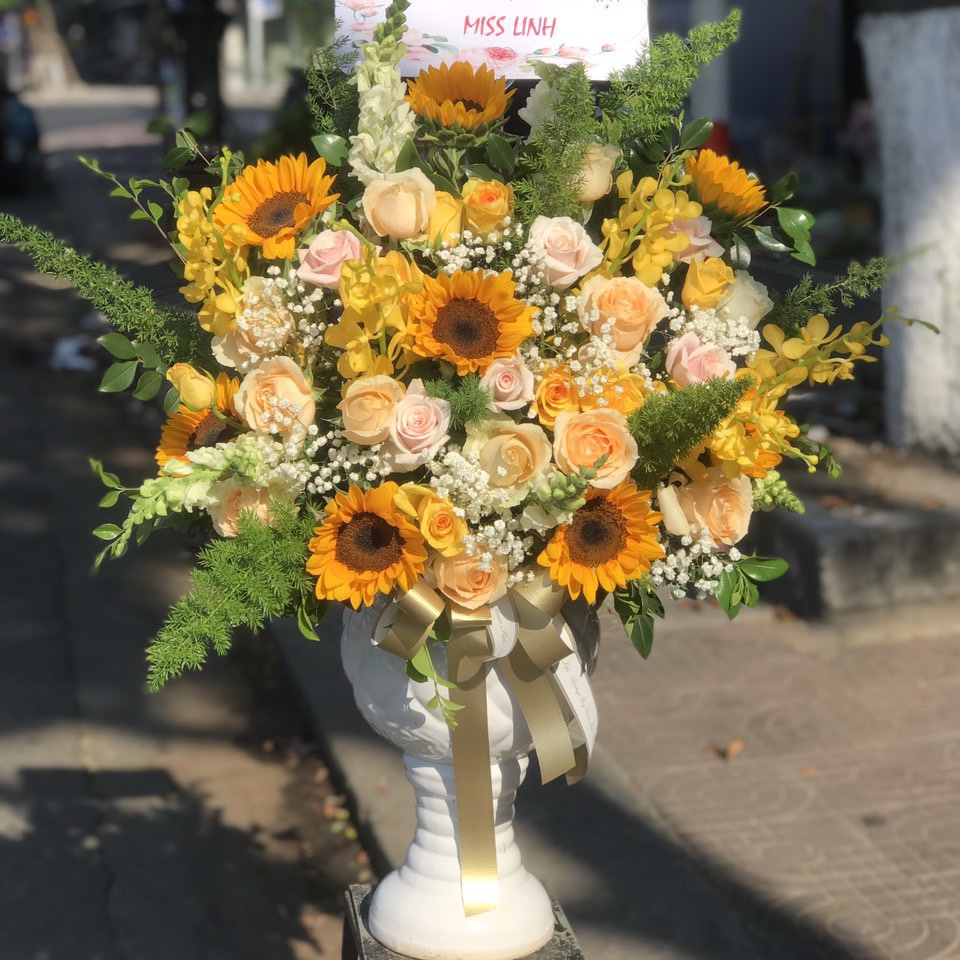 Bình Hoa Khai Trương Phát Lộc Sành Điệu
